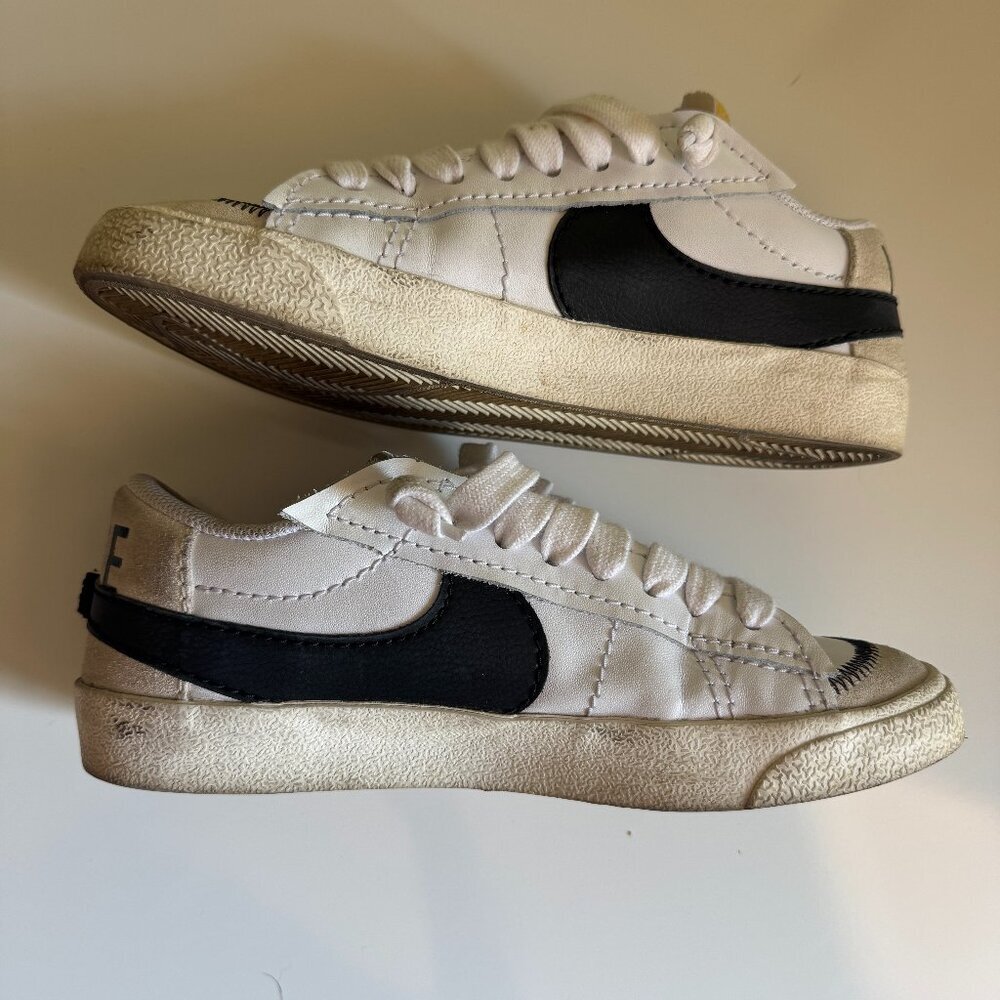 Nike Blazer Lows Big Check Sneakers Size 9‎ Women's Black White